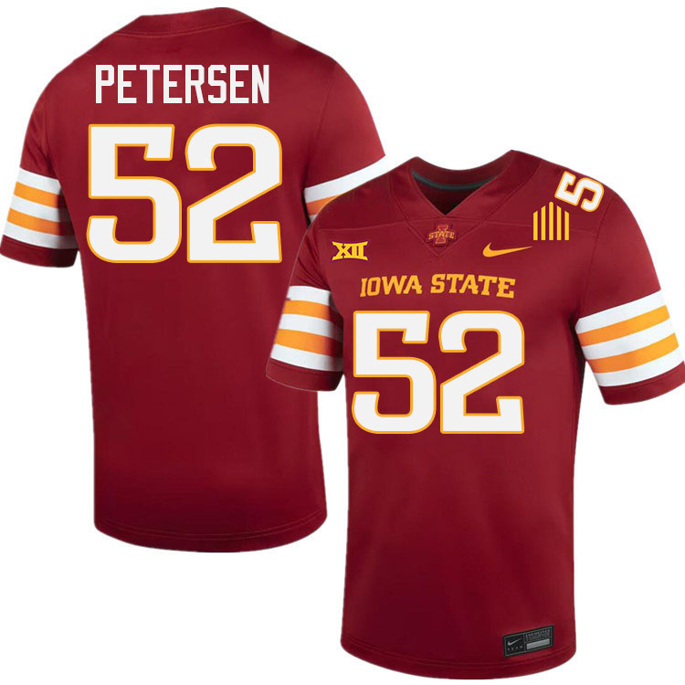 Joey Petersen Jersey,Iowa State Cyclones #52 Joey Petersen College Jersey Youth-Cardinal